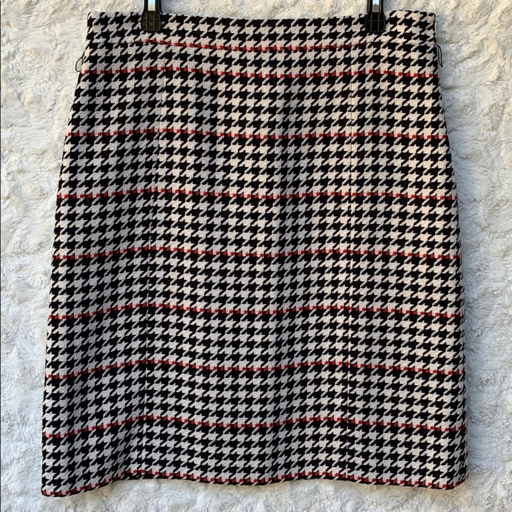 Hugo Boss Vulnova Check Skirt Red/White/Black Sz14